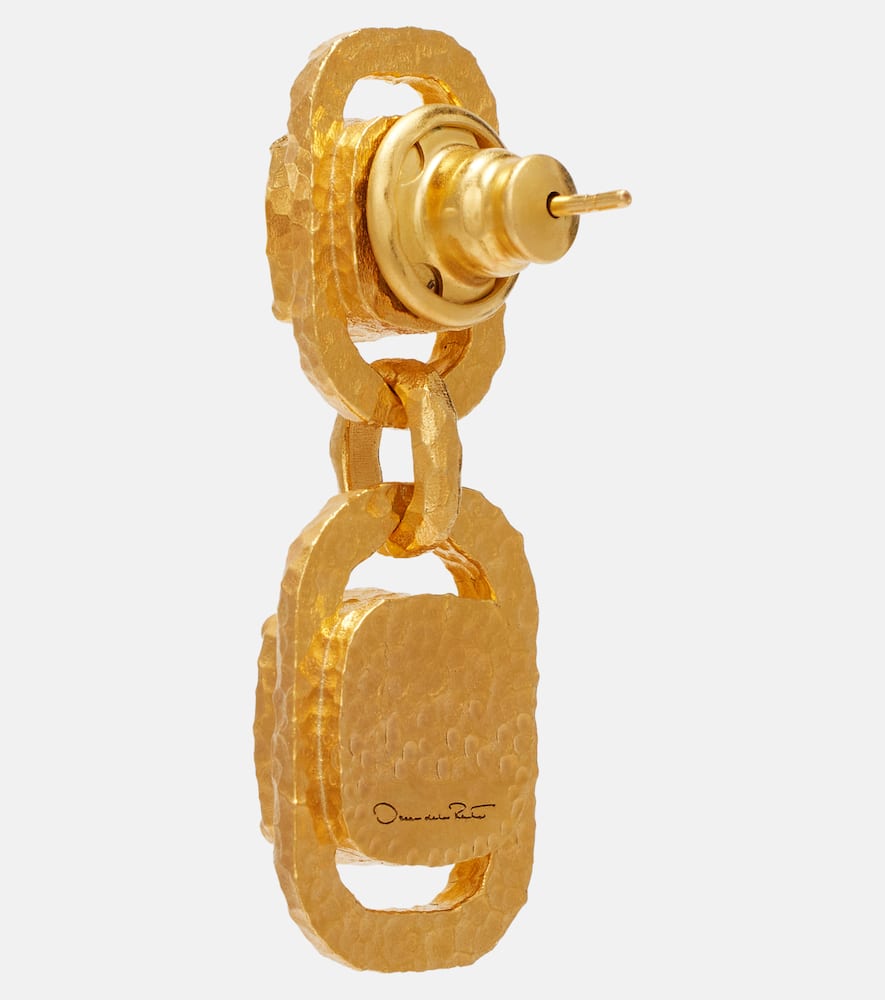 Crystal-embellished drop earrings