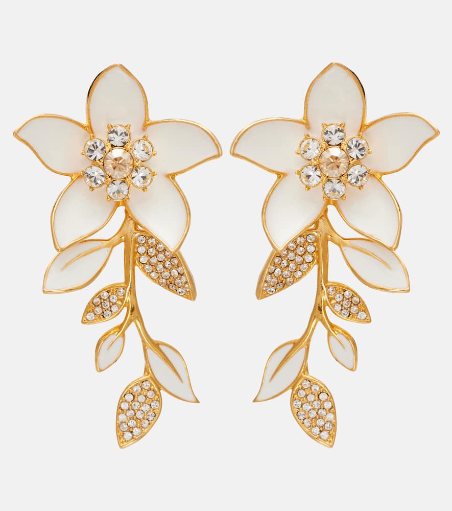 Jasmine Vine embellished enamel earrings