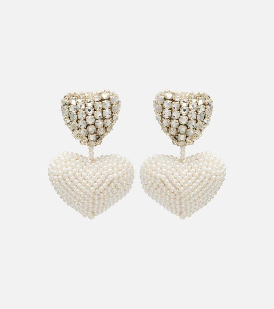 Crystal-embellished clip-on earrings