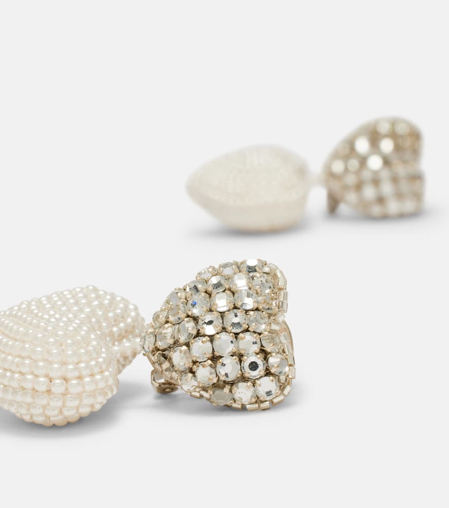 Crystal-embellished clip-on earrings