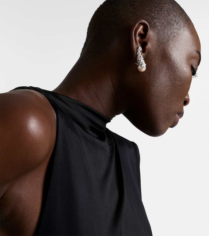 Perlescent 18kt white gold earrings with diamonds and pearls