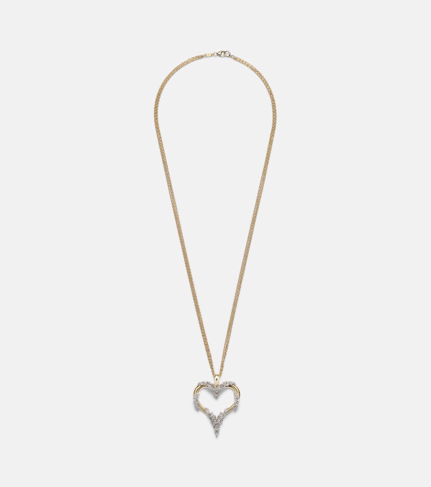 Golden Strada 18kt white and yellow gold necklace with diamonds