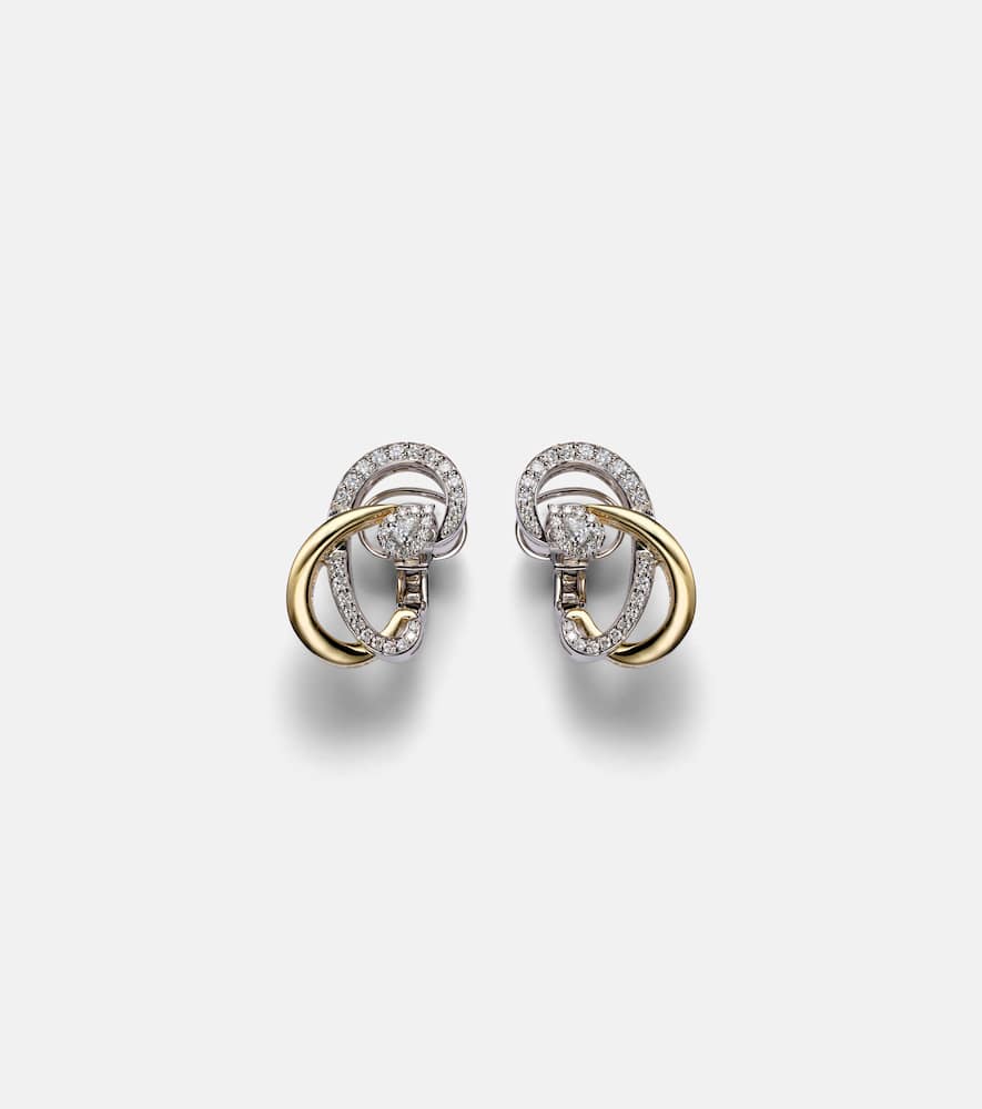 Golden Strada 18kt gold earrings with diamonds
