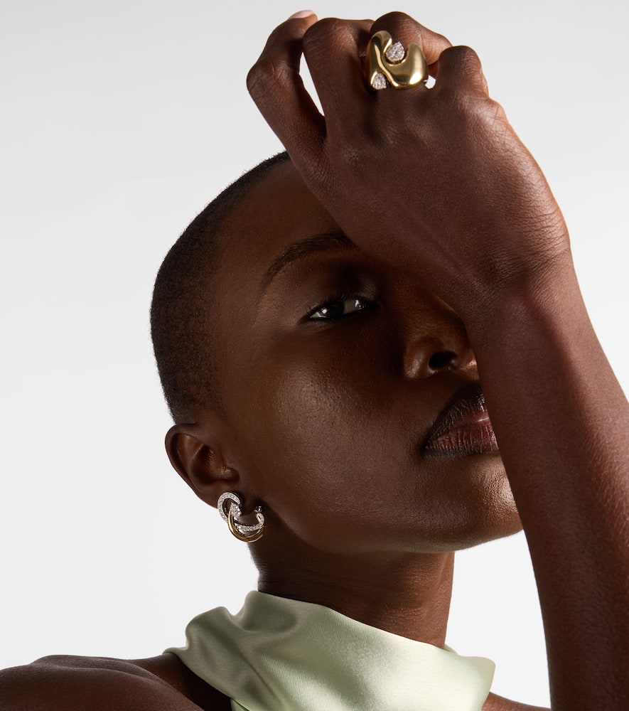 Golden Strada 18kt gold earrings with diamonds