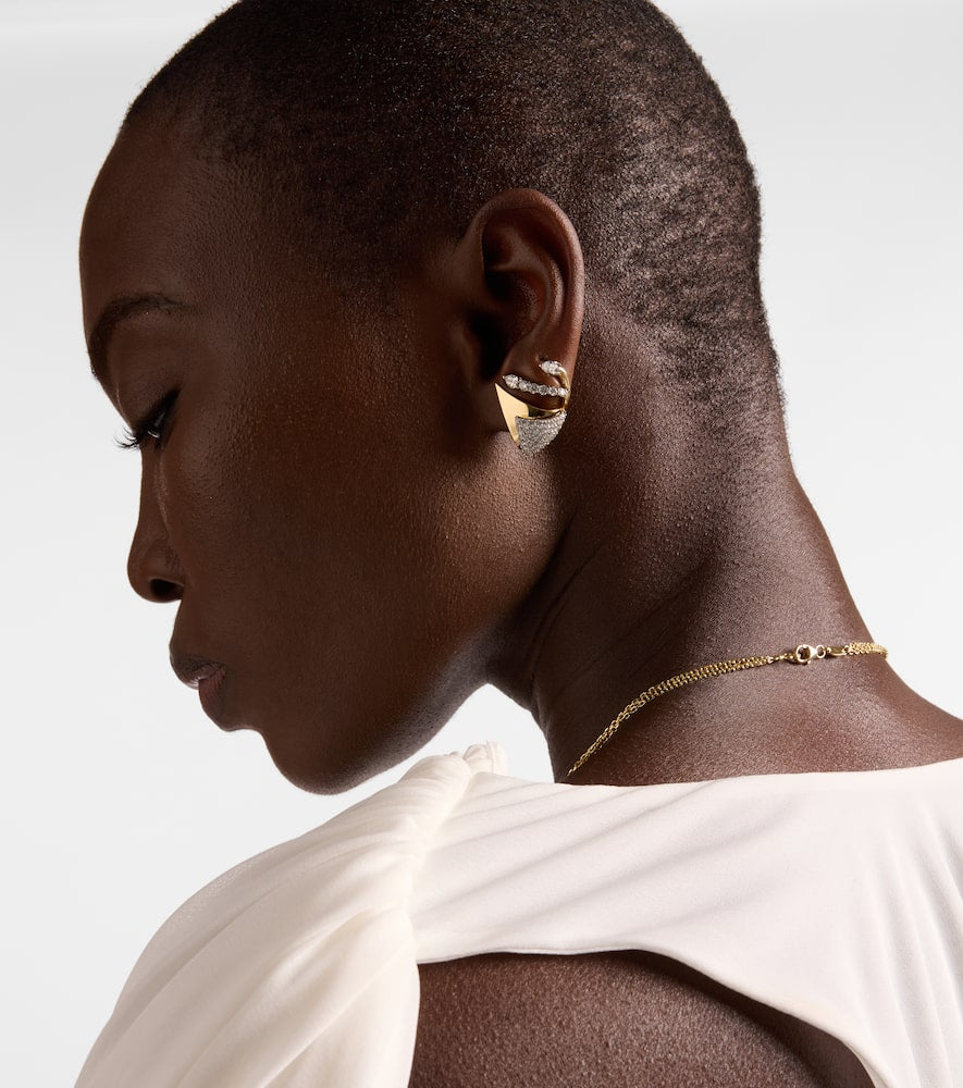 Golden Strada 18kt gold earrings with diamonds