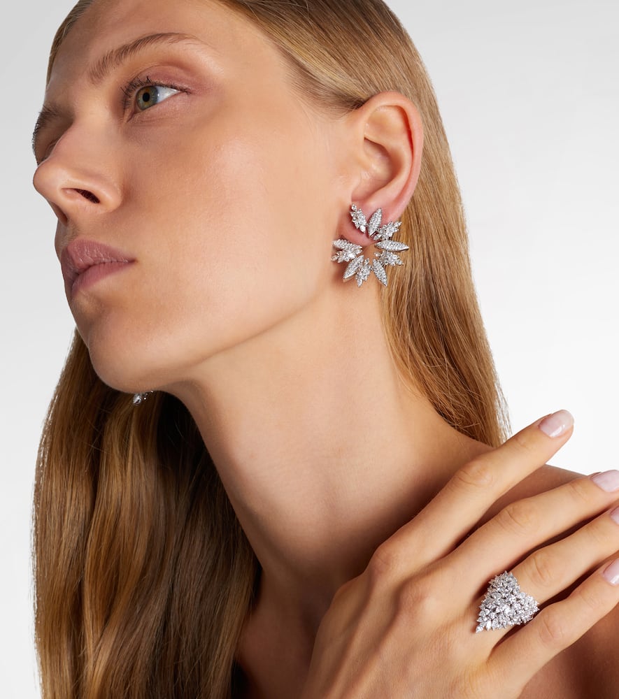 Y-Couture 18kt white gold earrings with diamonds