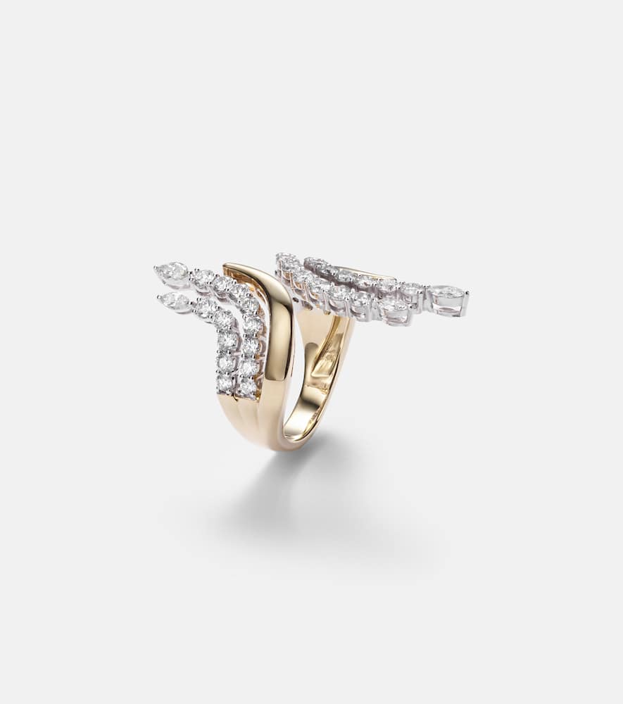 Golden Strada 18kt gold ring with diamonds