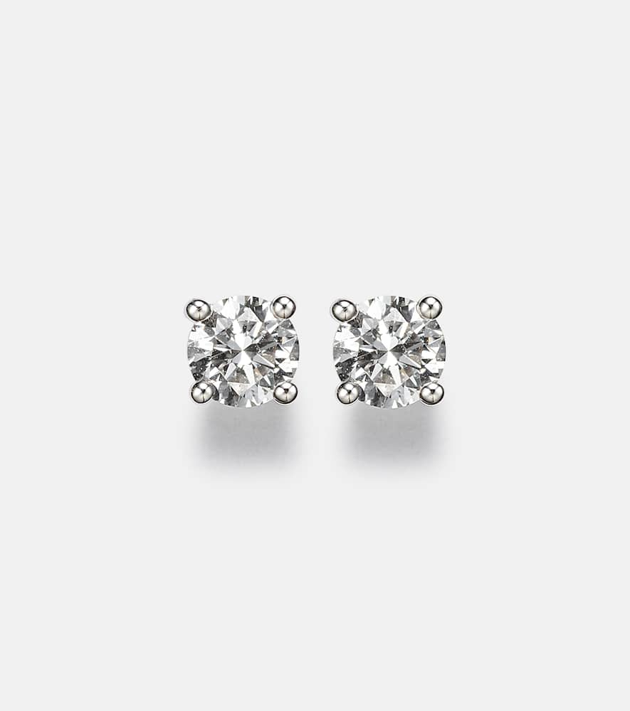 18kt white gold stud earrings with diamonds