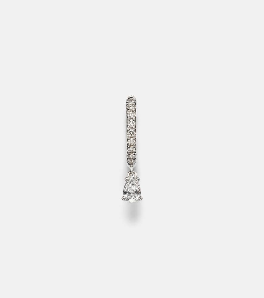 18kt white gold single earring with diamonds