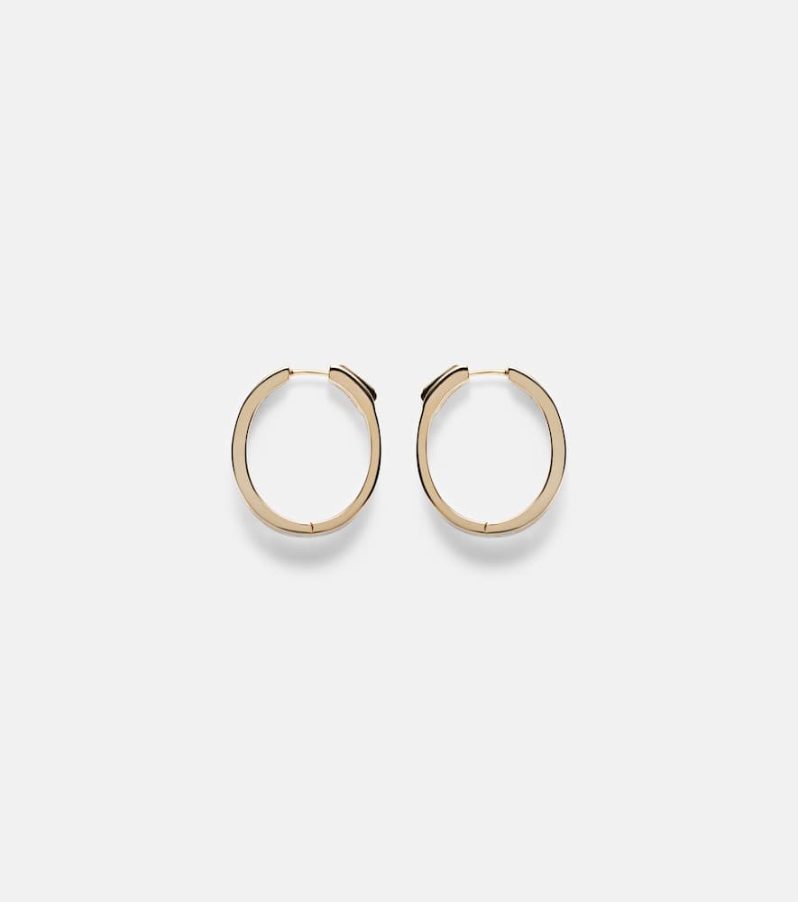 Meryl Classic 18kt gold hoop earrings with diamonds
