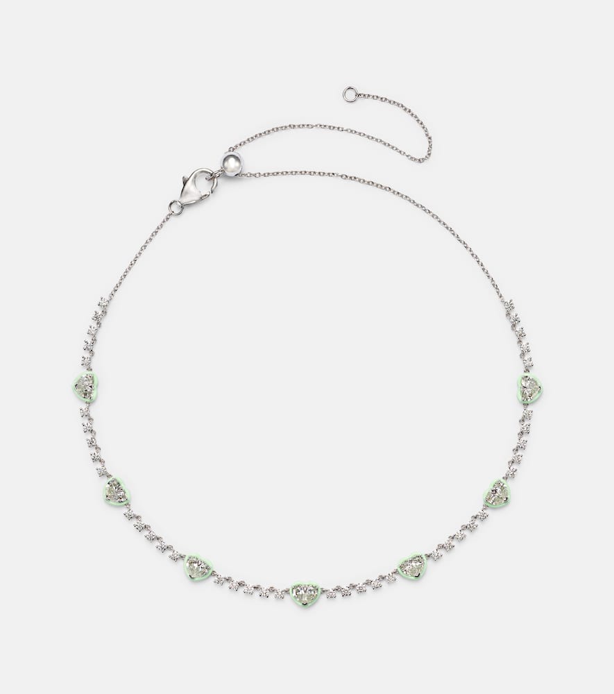 18kt white gold necklace with diamonds