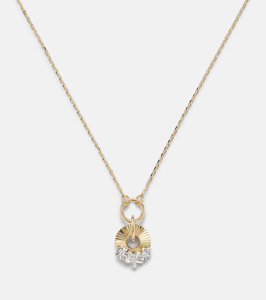 Resilience 18kt gold pendant necklace with diamonds