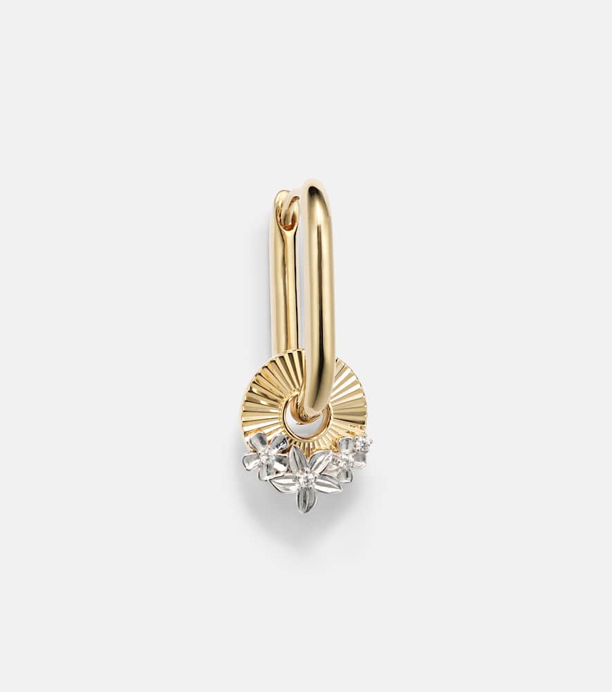 18kt gold earring with diamonds