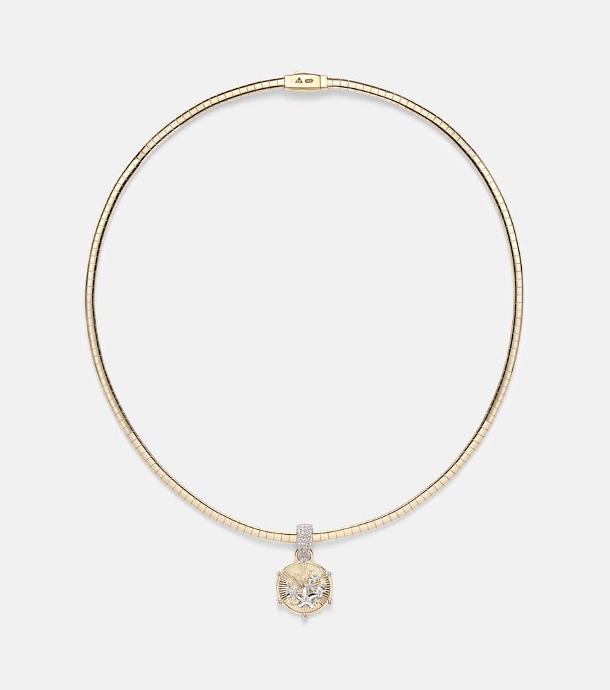 18kt gold necklace with diamonds