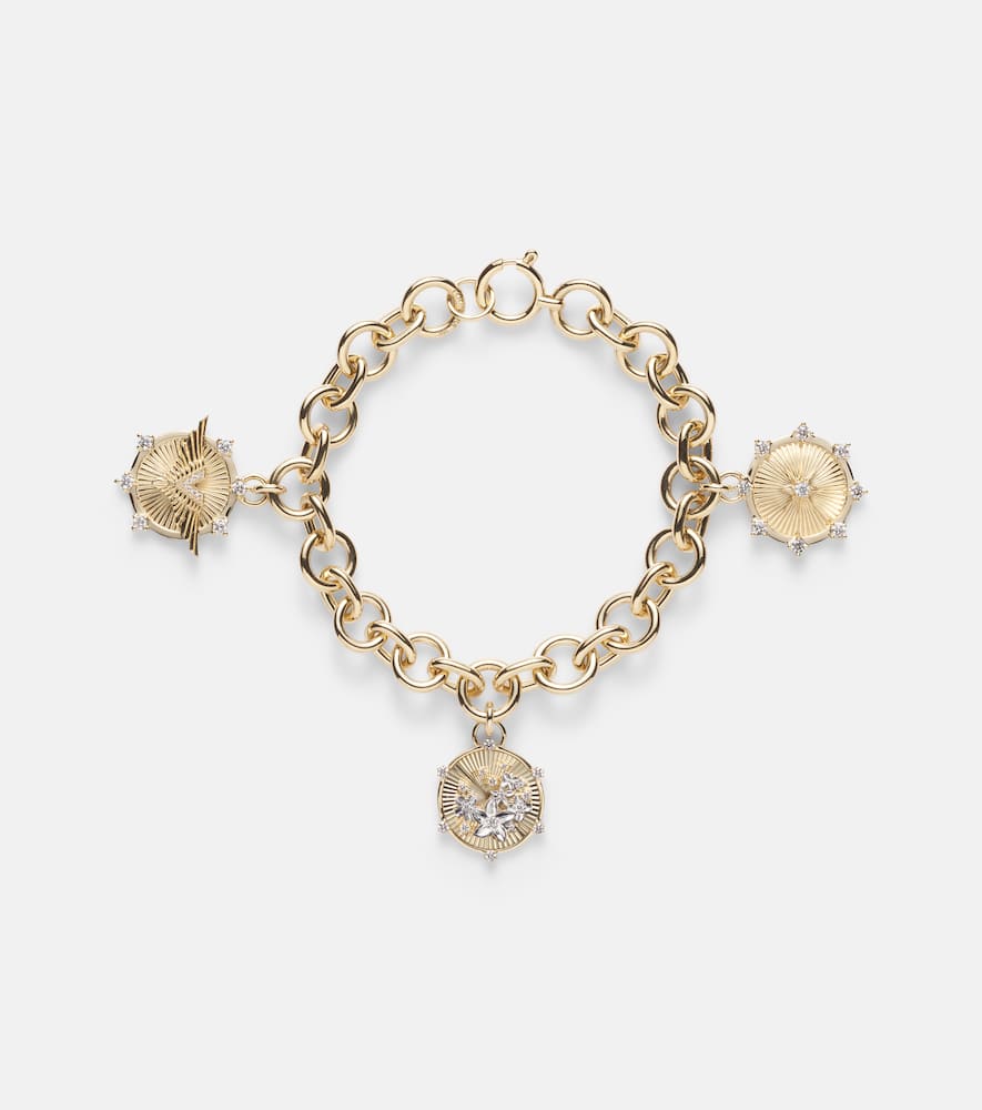 Resilience and Blossom 18kt gold bracelet with diamonds