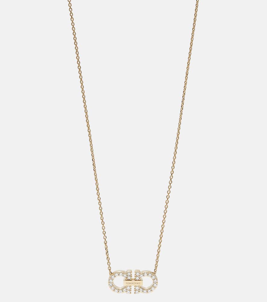Gancini logo pendant necklace