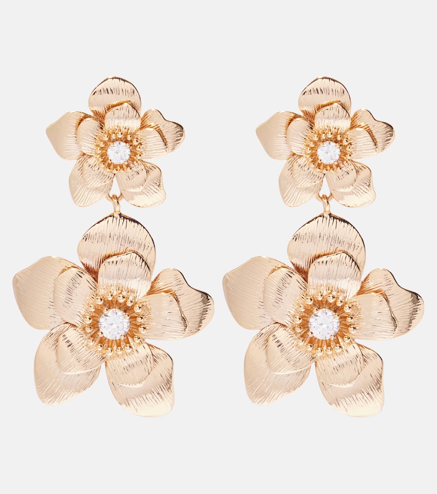 Flower drop earrings