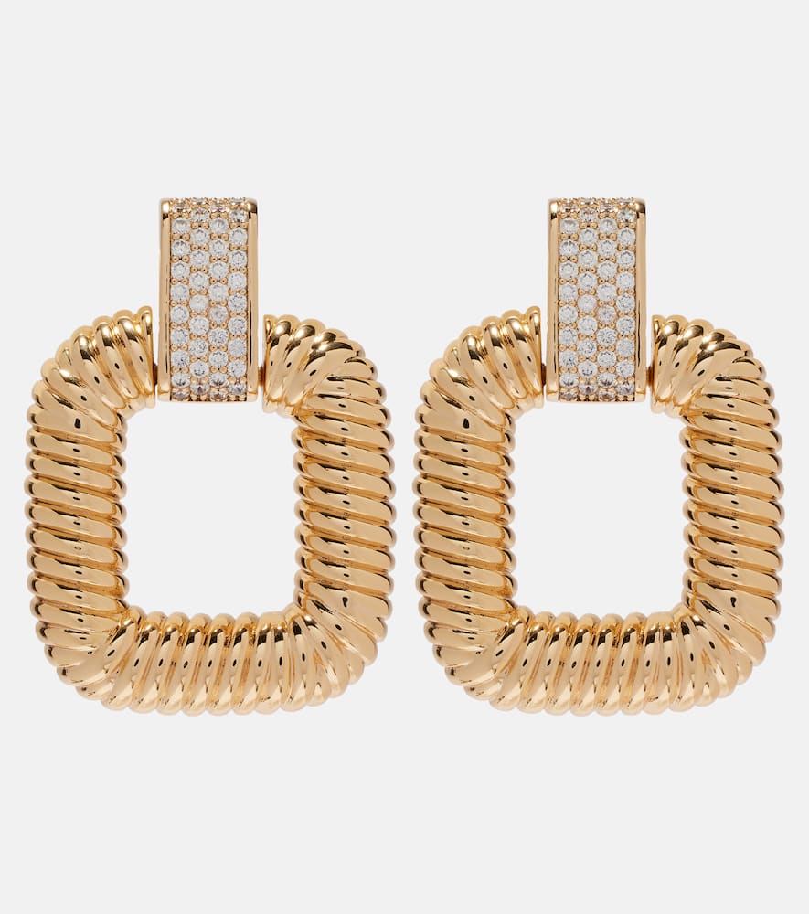 Knocker crystal-embellished earrings