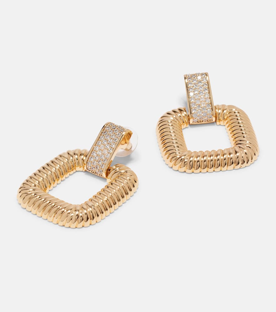 Knocker crystal-embellished earrings