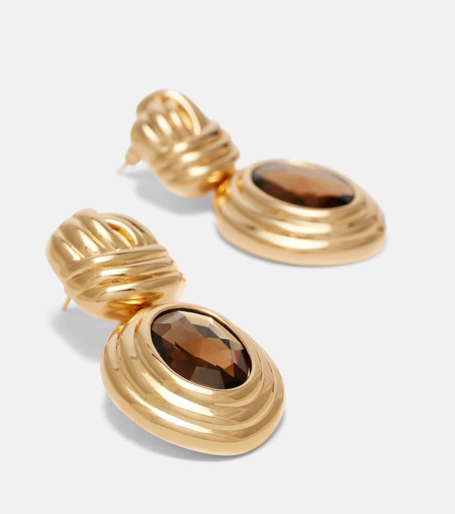 Crystal-embellished drop earrings