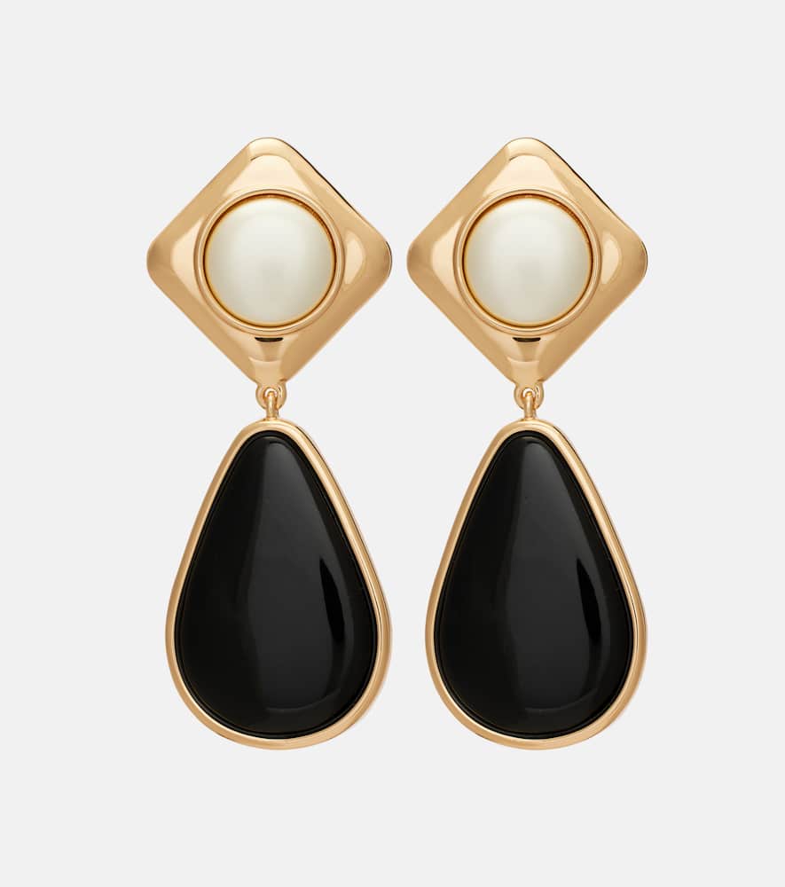 Gold-plated drop earrings
