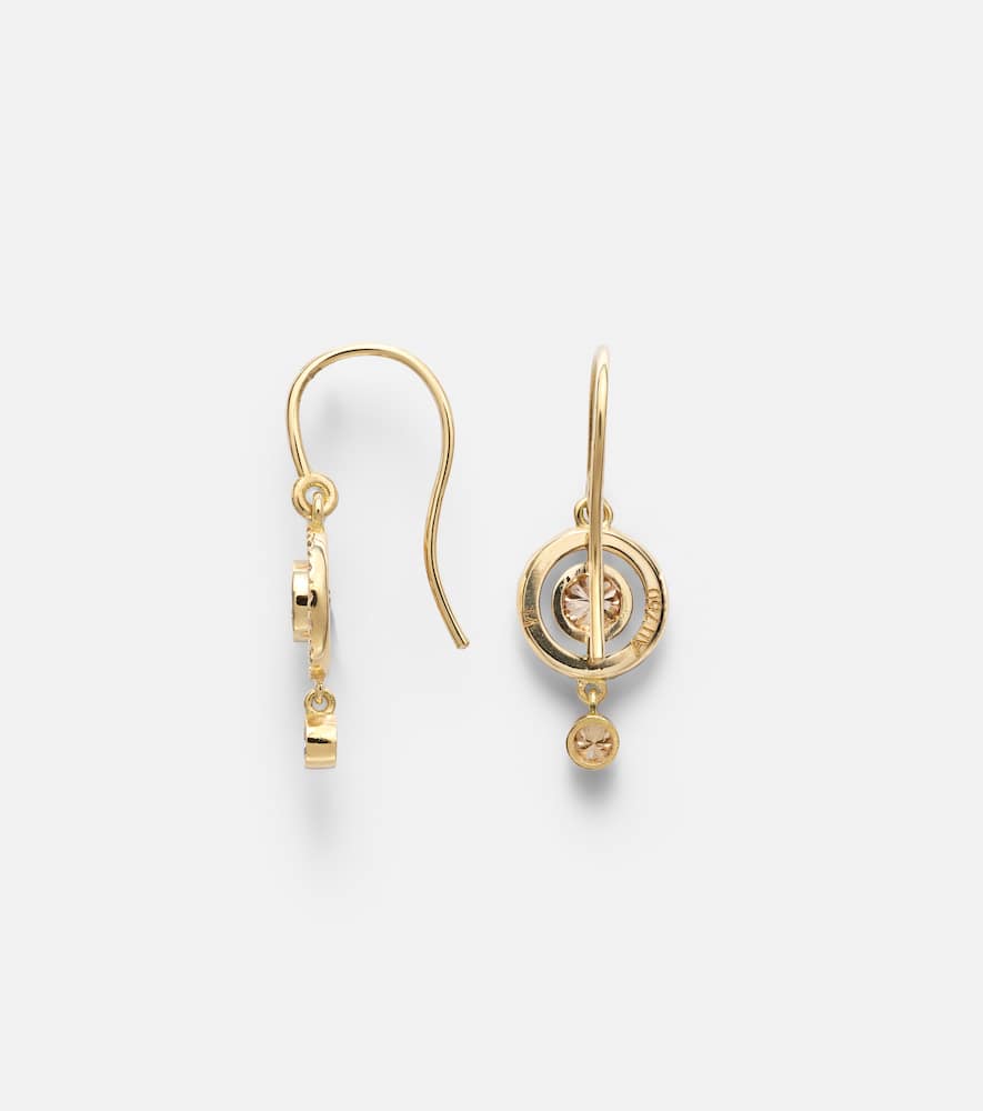 Orbit 18kt gold drop earrings with diamonds