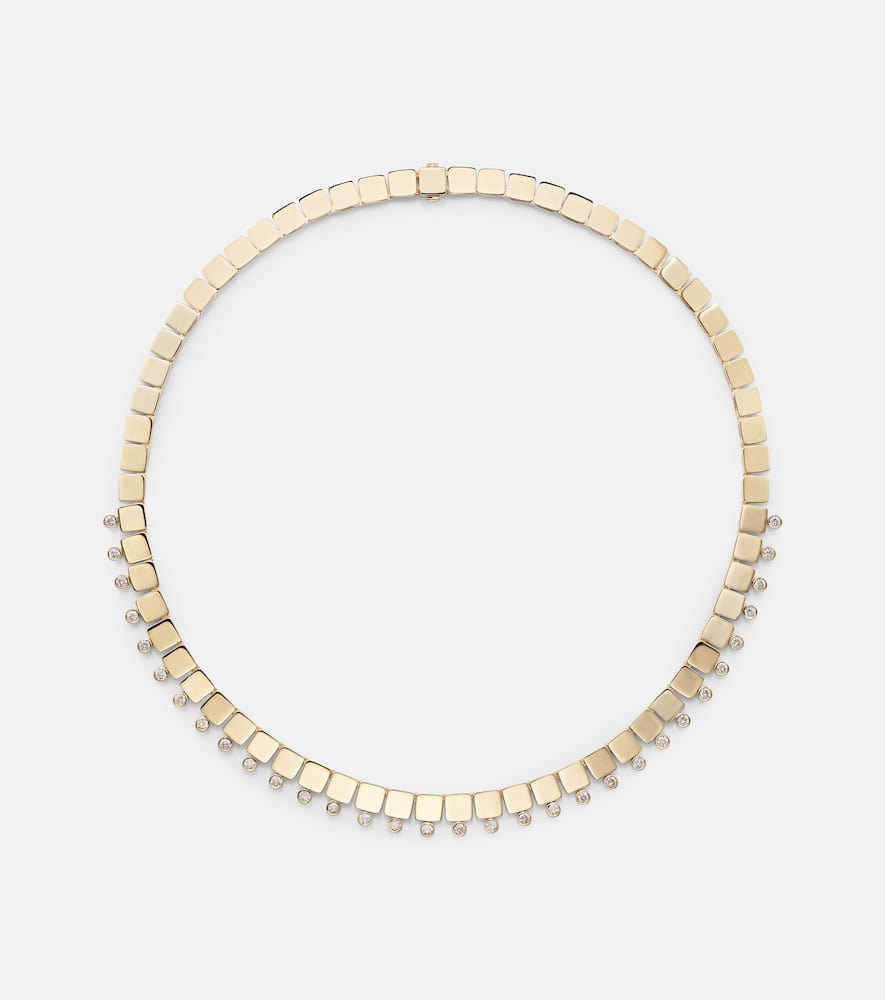 18kt gold necklace with diamonds