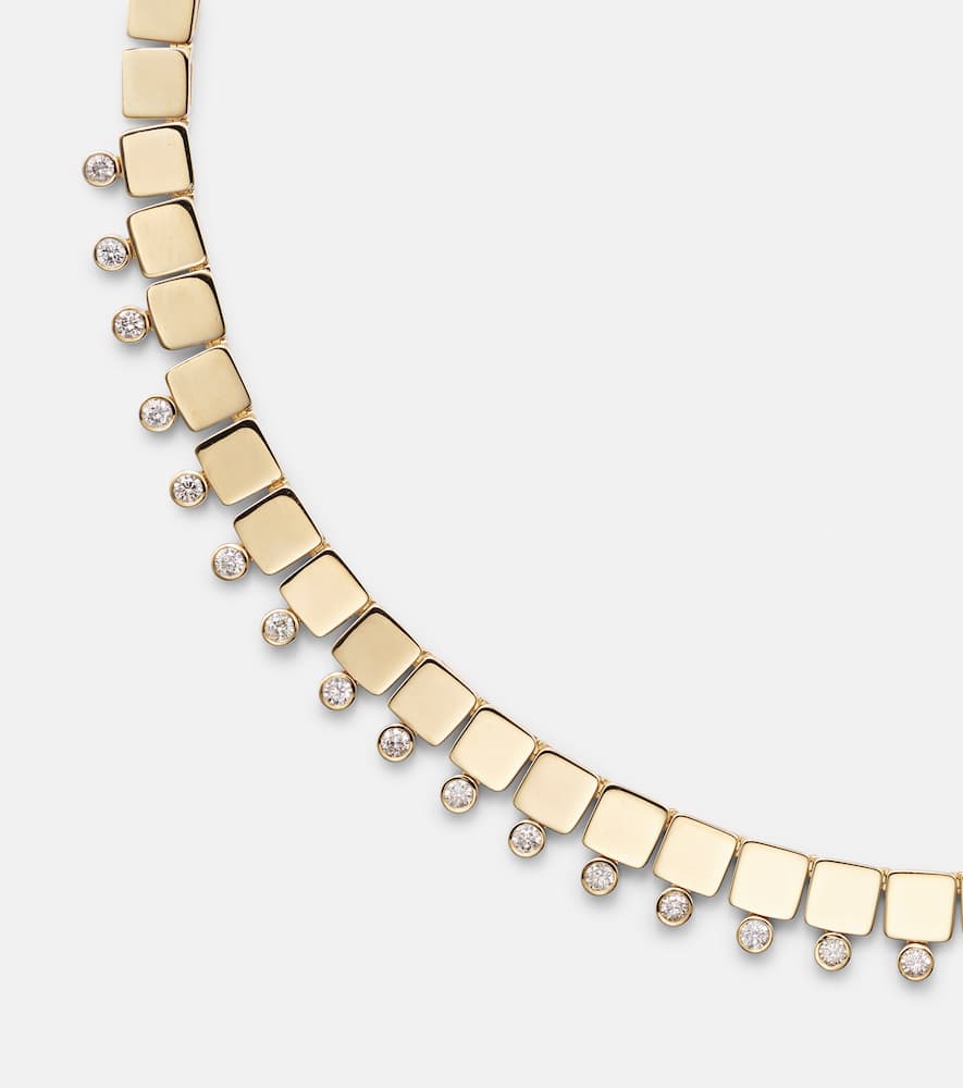 18kt gold necklace with diamonds