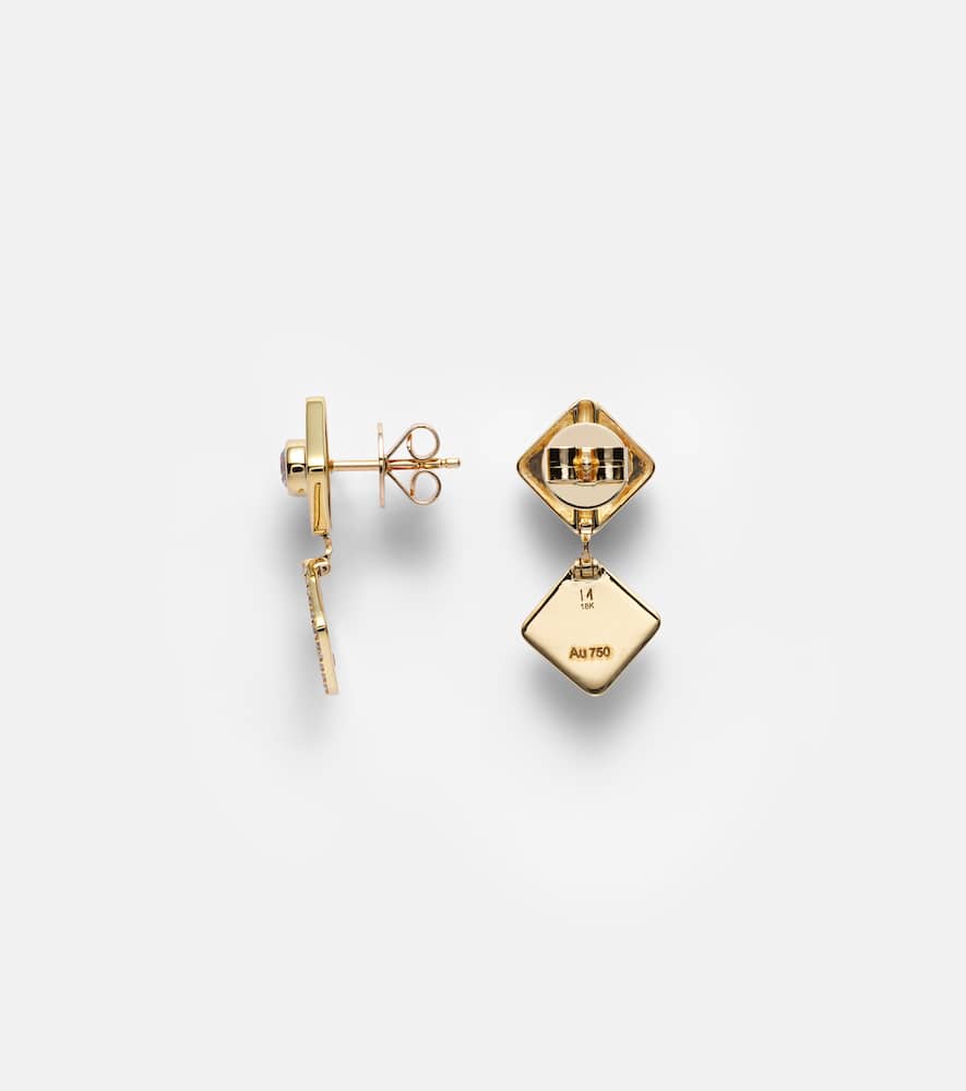 18kt gold earrings with diamonds