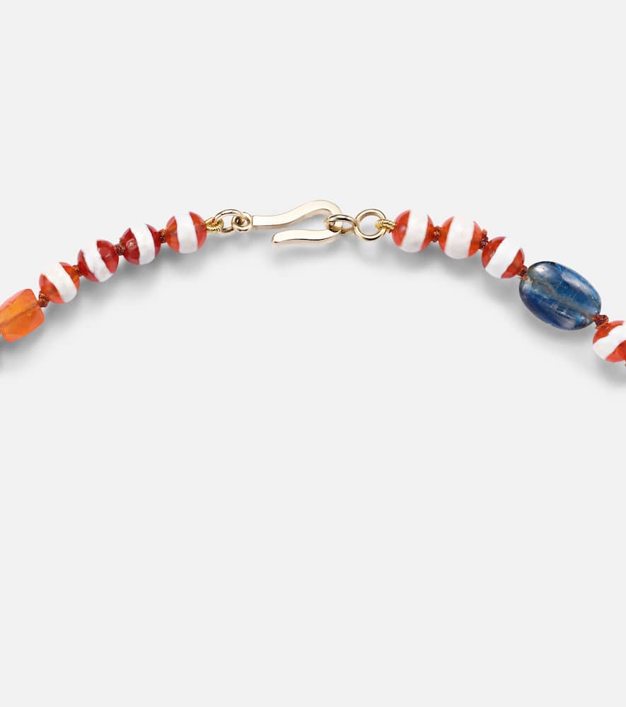 Globetrotter beaded necklace with gemstones