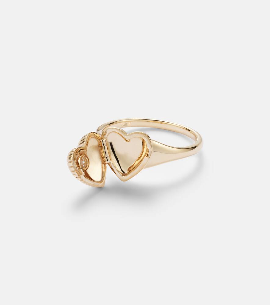 Persée 9kt gold ring with diamond