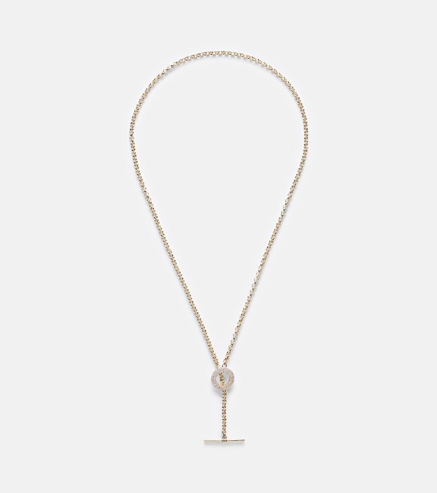 14kt gold chain necklace with diamonds