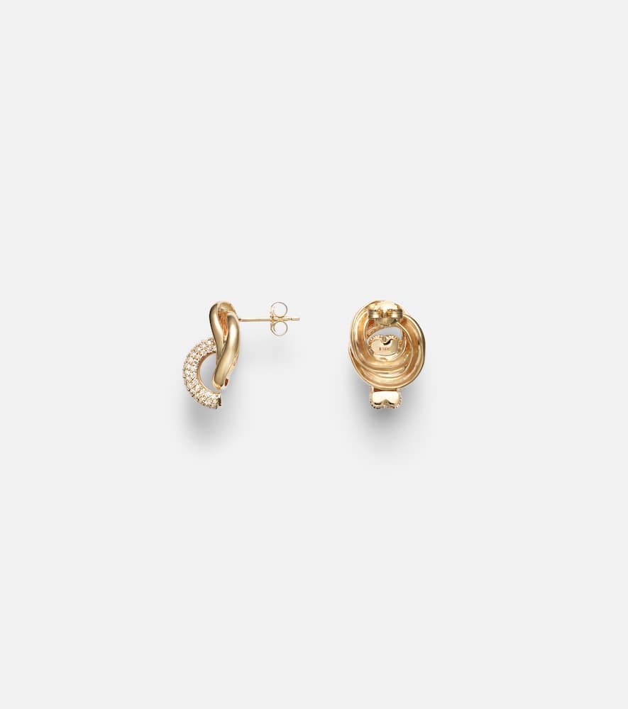 14kt gold earrings with diamonds