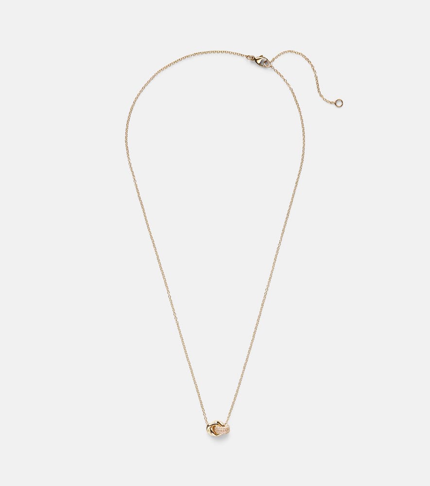 14kt gold necklace with diamonds