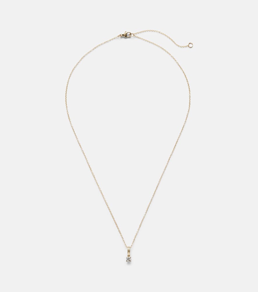 14kt gold charm necklace with diamonds