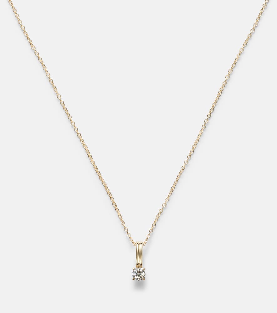 14kt gold charm necklace with diamonds