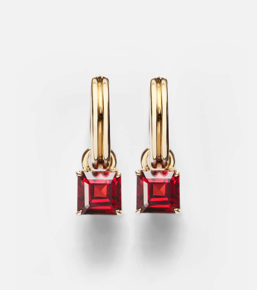 10kt gold earrings with garnets
