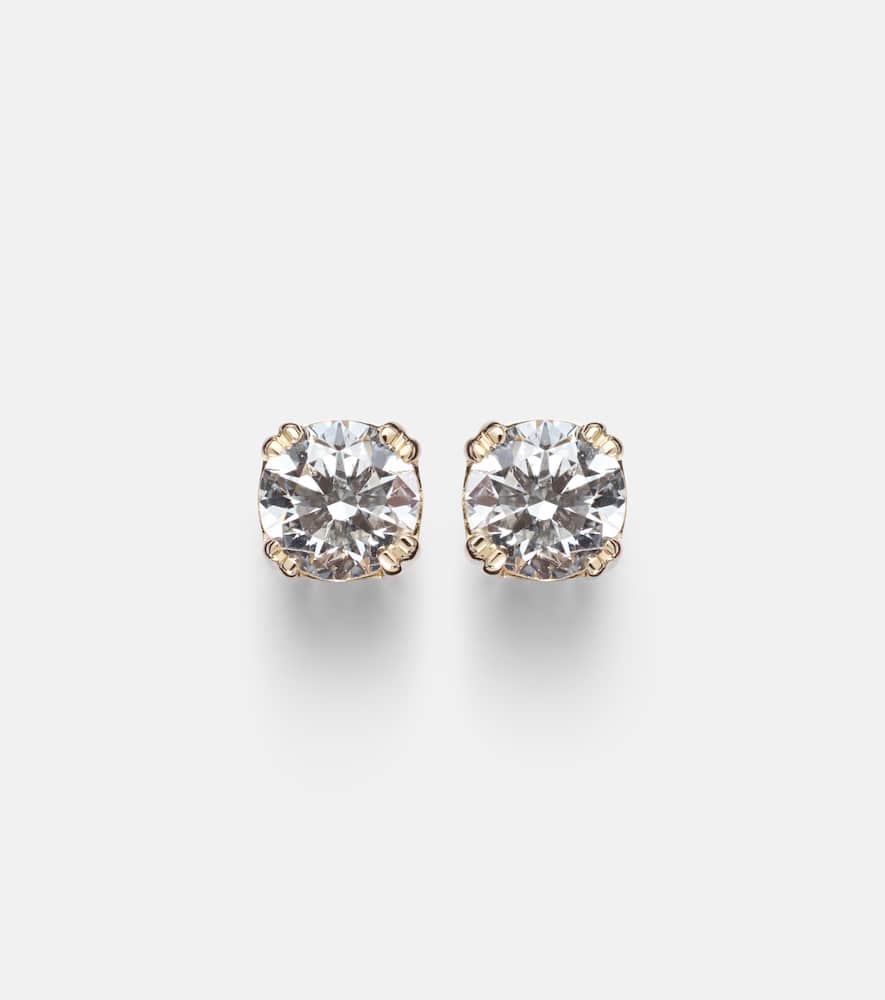 14kt gold earrings with diamonds