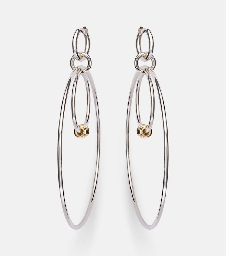 Echo sterling silver and 18kt gold hoop earrings