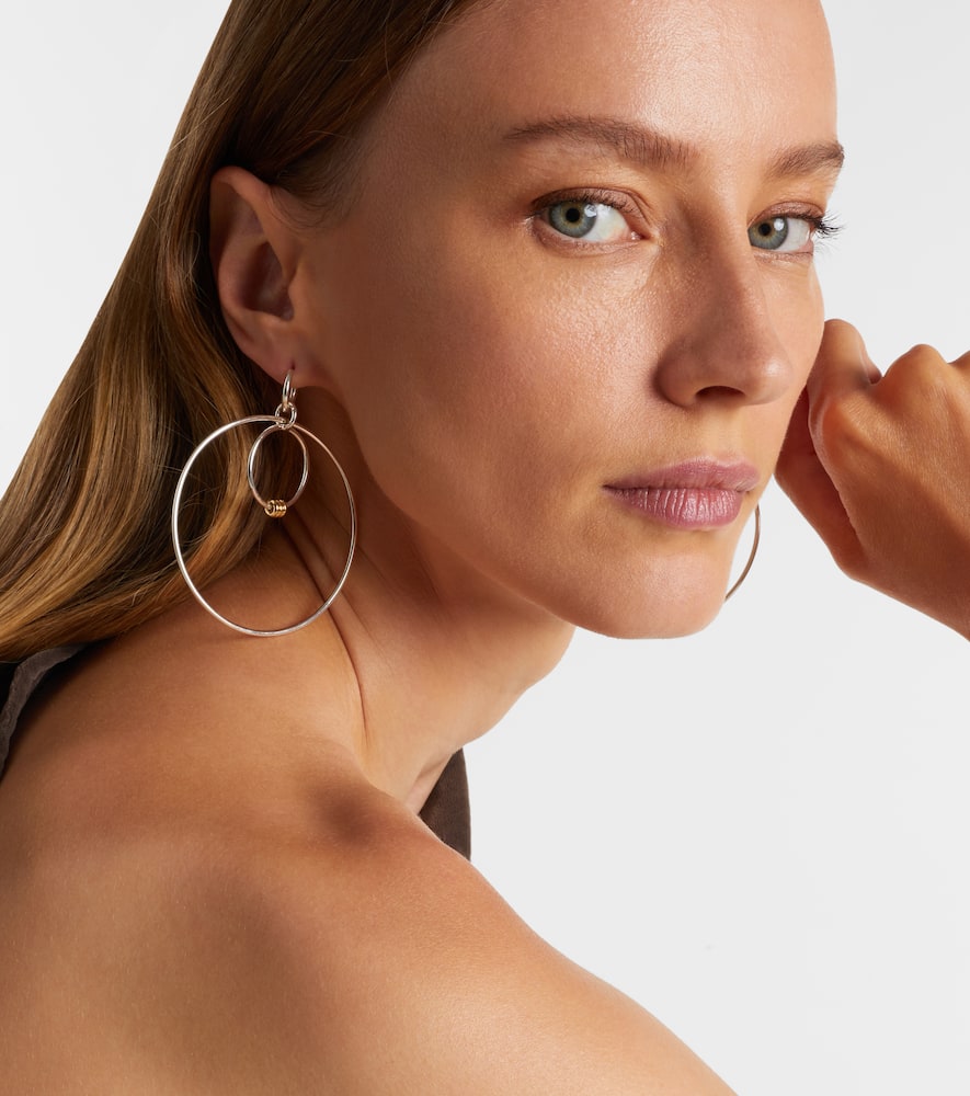 Echo sterling silver and 18kt gold hoop earrings