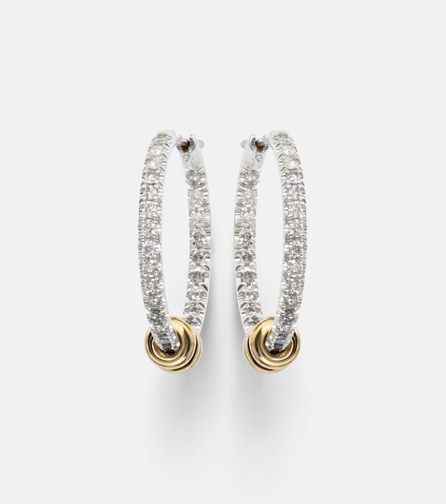 Argo Demi sterling silver and 18kt gold hoop earrings with diamonds