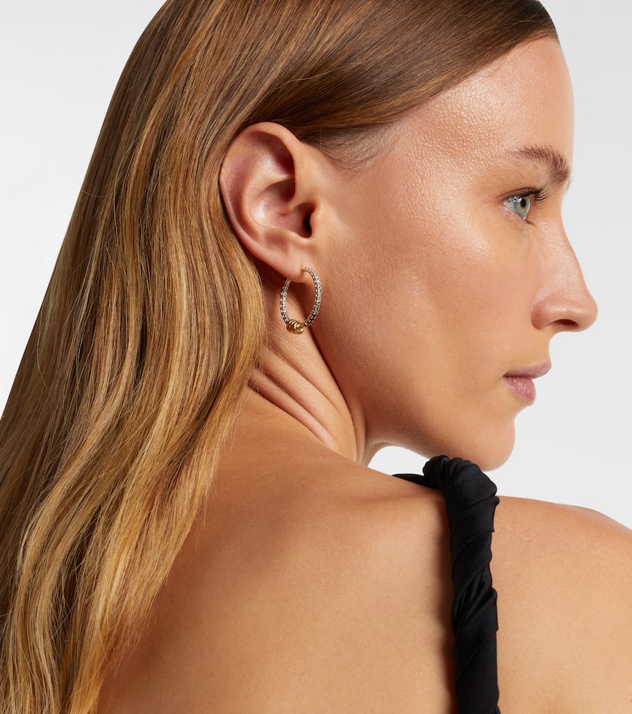 Argo Demi sterling silver and 18kt gold hoop earrings with diamonds