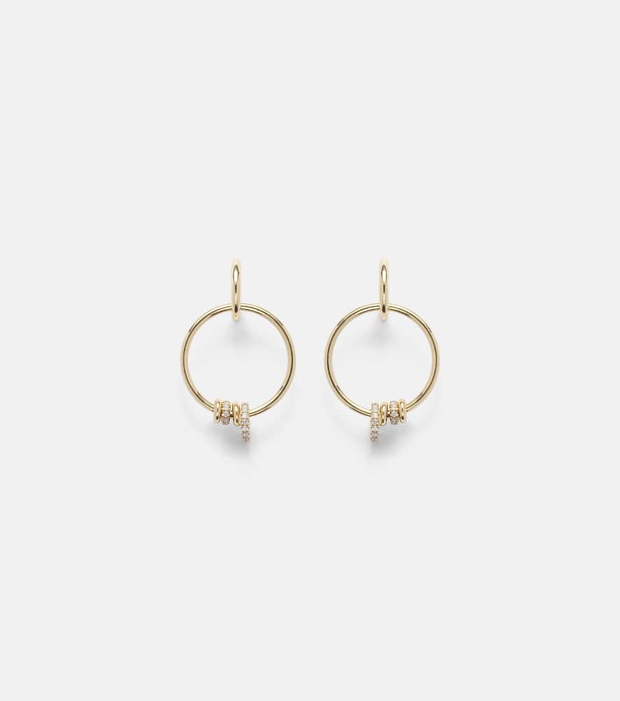 Asha 18kt gold hoop earrings with diamonds