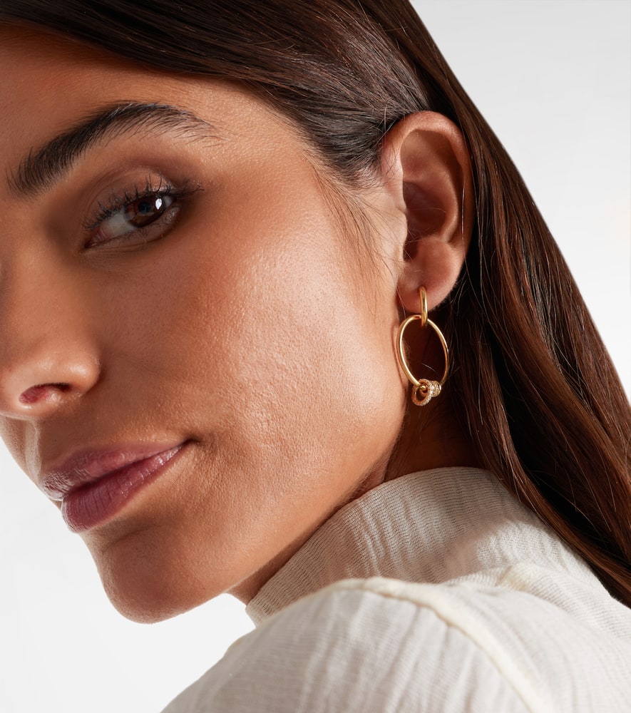 Asha 18kt gold hoop earrings with diamonds