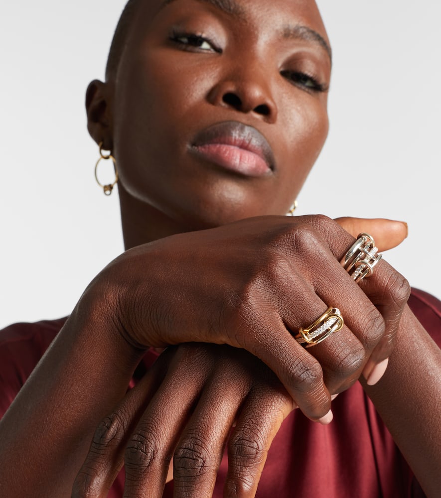 Nimbus sterling silver ring with diamonds