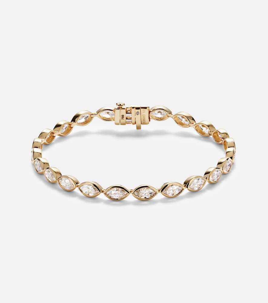 18kt gold tennis bracelet with diamonds
