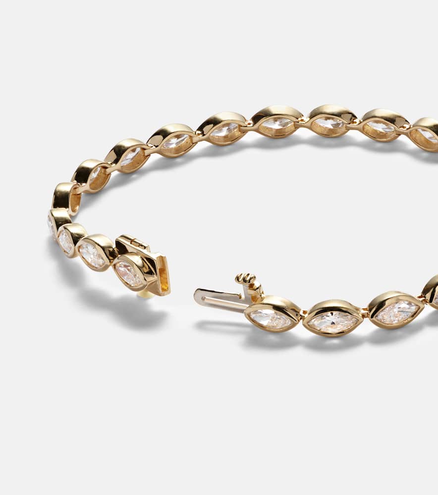 18kt gold tennis bracelet with diamonds