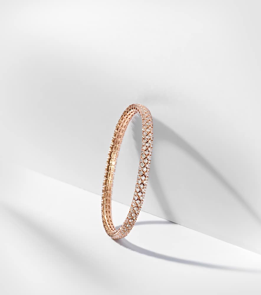 18kt rose gold bracelet with diamonds