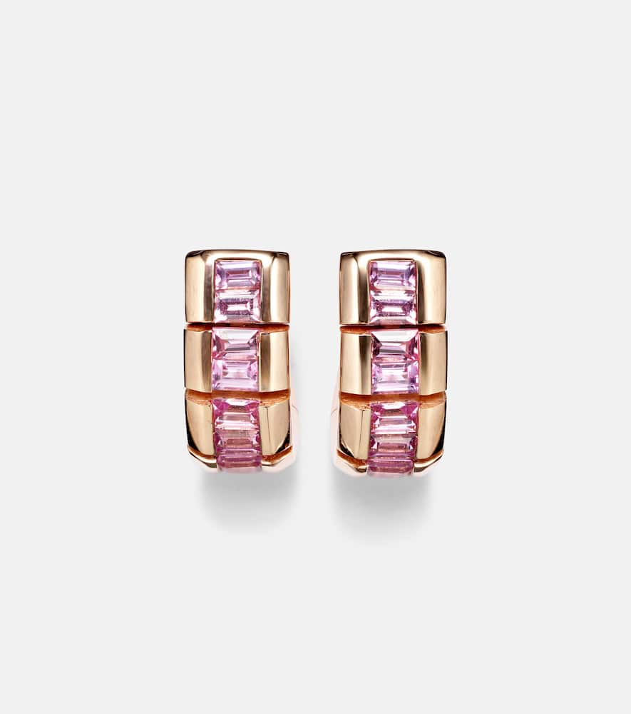 18kt rose gold earrings with sapphires