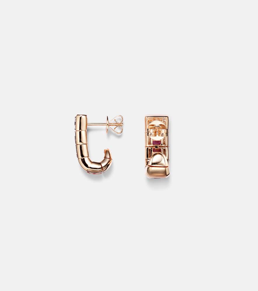 18kt rose gold earrings with sapphires